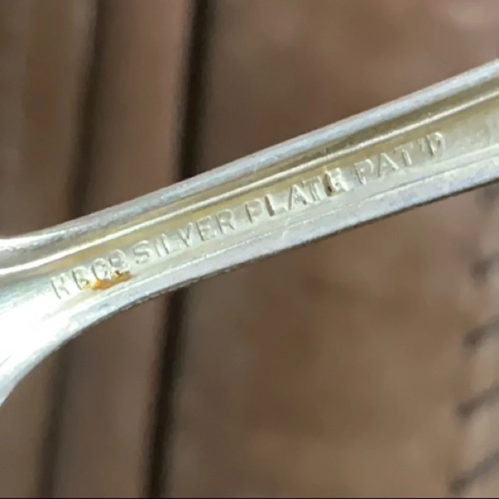 HBC9 Pat’d Set of Six Silver Plate Dessert Forks Vintage